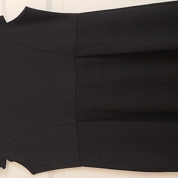 LBD Black Shift Dress with Ruffle Details - Picture 7 of 9